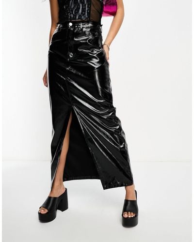 Amy Lynn Lupe Maxi Skirt With Front Split - Black