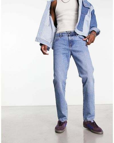 BOSS Re-maine - jeans dritti lavaggio chiaro - Blu