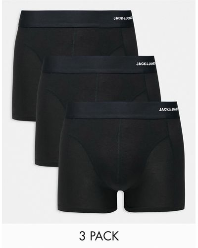 Jack & Jones Confezione da 3 boxer aderenti neri - Nero