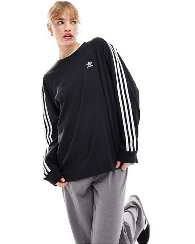 adidas Originals 3-stripes Long Sleeve Top - Black