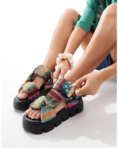Steve Madden Bonkers Chunky Flat Sandals - Multicolour