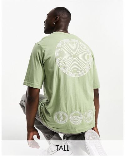 Bolongaro Trevor Tall Oversized T-shirt With Back Print - Green