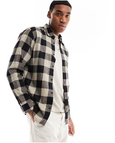 Jack & Jones Essentials – flanellhemd - Natur