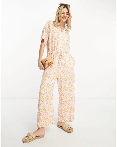 Monki – locker geschnittener jumpsuit - Natur