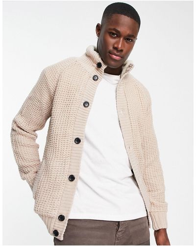 American Stitch Knitted Cardigan - White