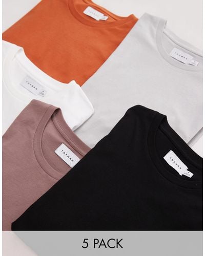 TOPMAN 5 Pack Classic T-shirt - Multicolour