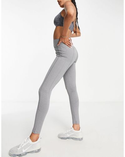 Threadbare Fitness Gym leggings With Stitch Detail - White