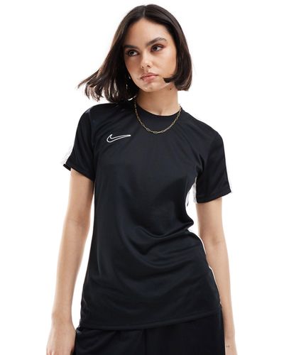 Nike Football Academy - t-shirt en tissu dri-fit avec empiècement - Noir