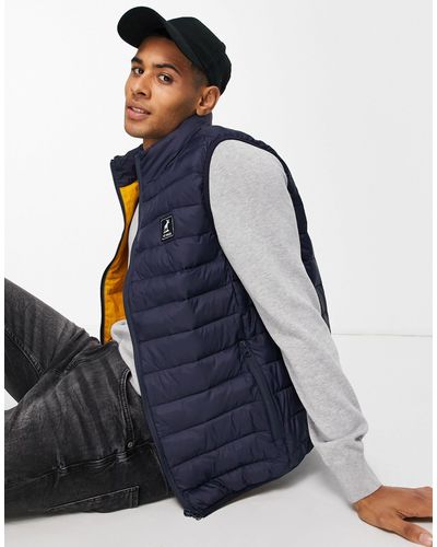 Fat Moose Shawn Quilted Gilet - Blue