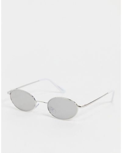 Noisy May 90's Round Sunglasses - Metallic