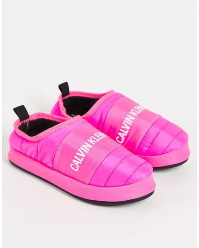 Calvin Klein Logo Slipper - Pink