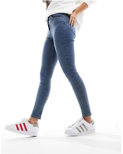 Collusion X001 - jeans skinny a vita alta lavaggio scuro - Blu