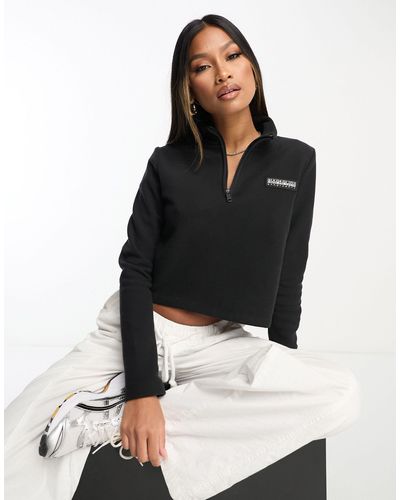 Napapijri Morgex - Premium - Rechte Sweater Met 1/4 Rits - Zwart