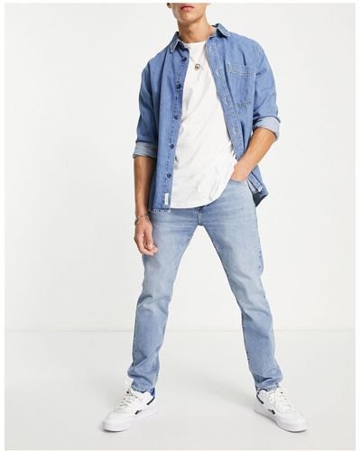 Pull&Bear Smalle Jeans - Blauw