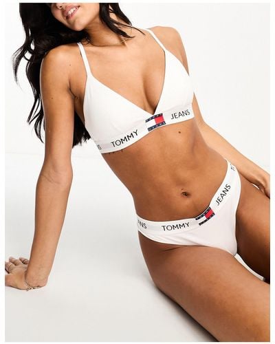 Tommy Hilfiger Tommy Jeans Heritage Bralette With Logo Waistband - White