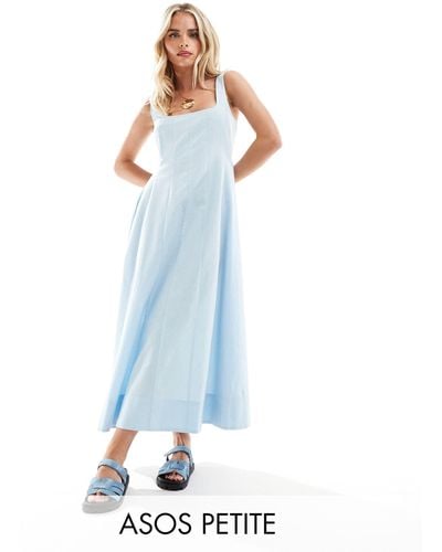 ASOS Asos design petite – langes sommerliches tenniskleid - Blau