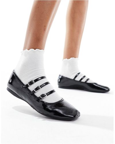 Schuh Bailarinas negras - Blanco