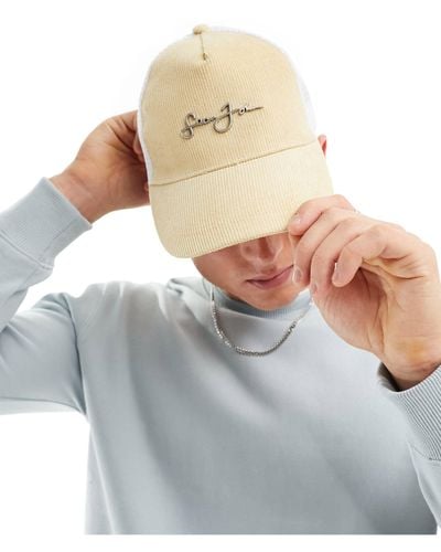 Sean John Cappellino - cappellino con visiera beige e bianco con logo