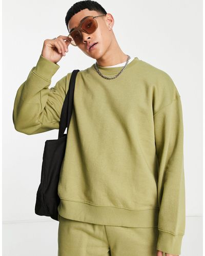 TOPMAN – oversize-sweatshirt - Grün