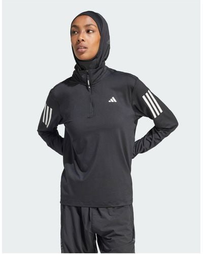 adidas Originals Adidas Running Own The Run Half-zip Jacket - Black