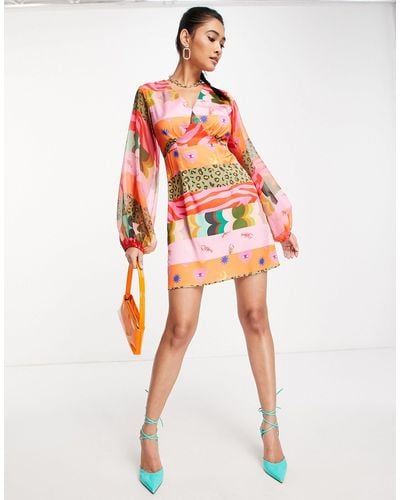 Never Fully Dressed Vestido corto con diseño - Multicolor