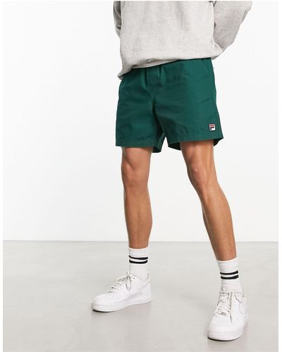 Fila Venter - short en jersey avec encadré logo - Vert