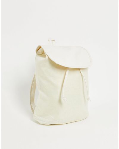 SVNX Papter Straw Backpack - White
