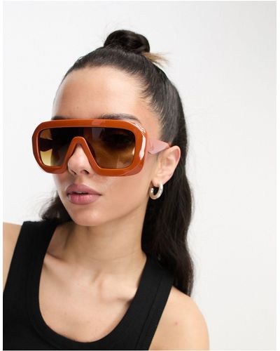 ASOS Oversized Chunky Shield Sunglasses - Black