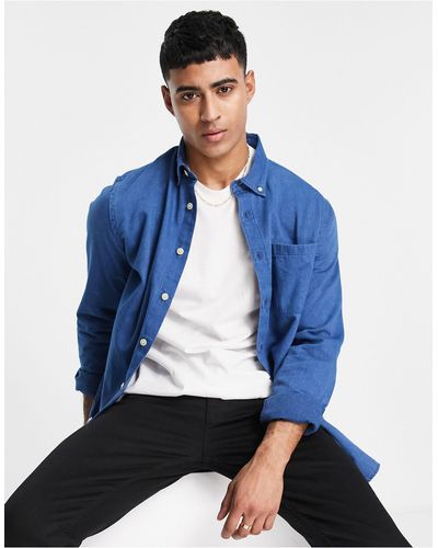 SELECTED Camicia di jeans medio - Blu