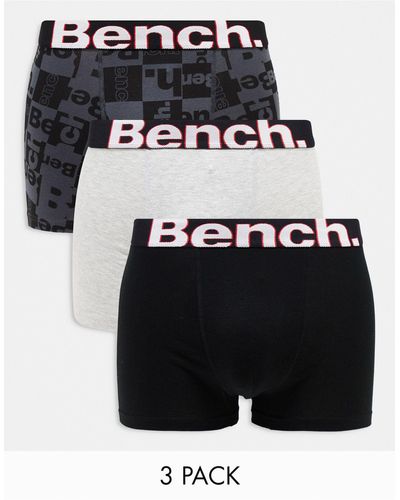Bench Seeko - confezione da 3 boxer aderenti con fascia - Bianco