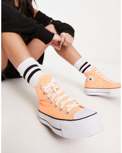 Converse – chuck taylor all star lift hi – hohe sneaker - Orange