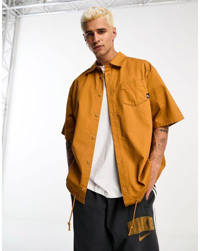 Nike Club - chemise tissée - marron - Orange