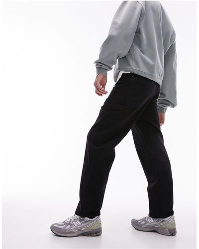 TOPMAN Loose Carpenter Trousers - Grey