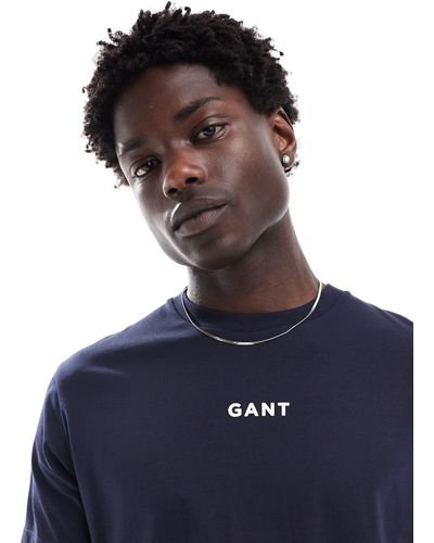GANT Central Small Logo T-shirt - Blue