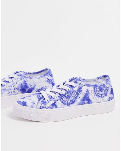 ASOS Dizzy Lace Up Sneakers - Blue