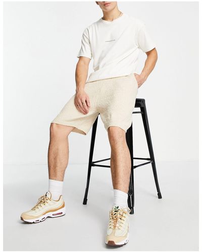 Mennace Co-ord Knitted Shorts - White