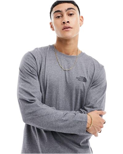 The North Face Simple Dome Logo Long Sleeve T-shirt - Grey