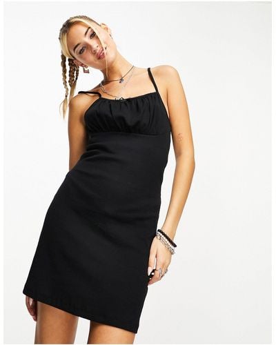 Noisy May Bow Cami Mini Dress - Black