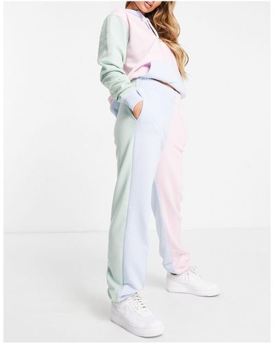 Nike – pastellfarbene oversized-jogginghose - Mehrfarbig