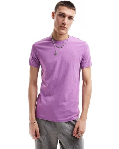 AllSaints Tonic Short Sleeve Crew Neck T-shirt - Purple
