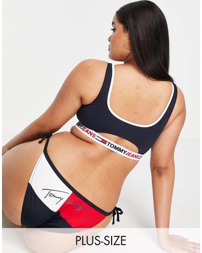 Tommy Hilfiger Curve - slip bikini con laccetti laterali - Multicolore