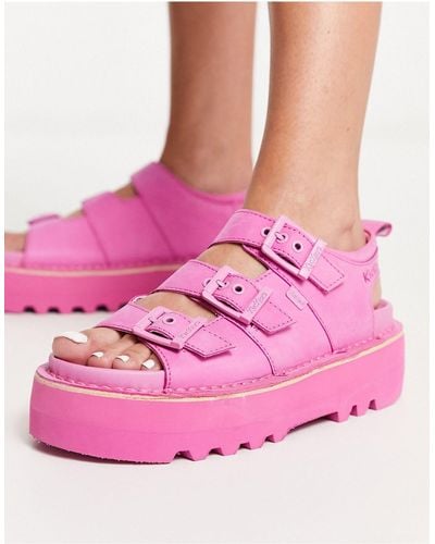 Kickers Knox Platform Sandals - Pink