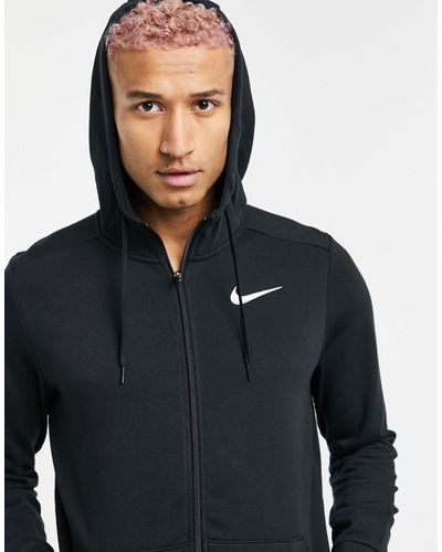 Nike – dri-fit – er kapuzenpullover aus fleece - Schwarz