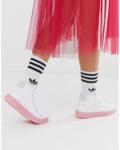 adidas Originals Sleek - Halfhoge Sneakers - Wit