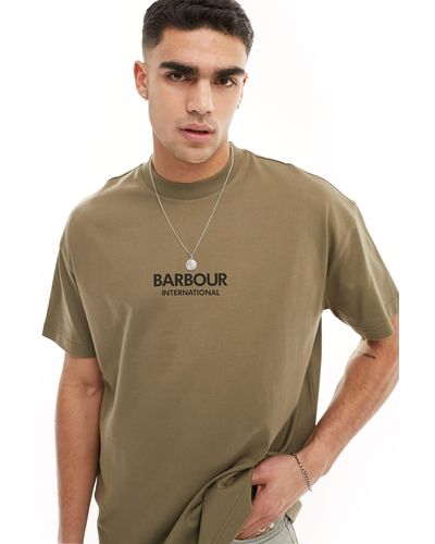 Barbour – formula – oversize-t-shirt - Grün
