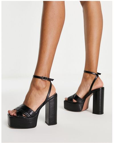 ASOS Nocturnal Platform High Heeled Sandals - Black