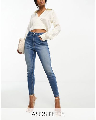 ASOS Asos design petite – ultimate – skinny-jeans - Blau