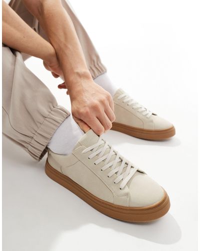 Pull&Bear Sneakers beige con suola - Bianco