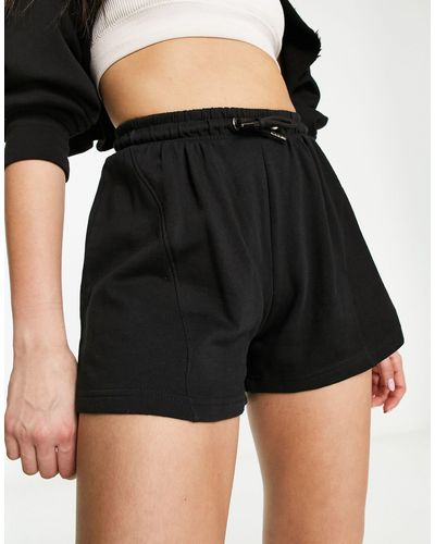 Il Sarto Pantalones cortos s con cordón ajustable y detalle - Negro
