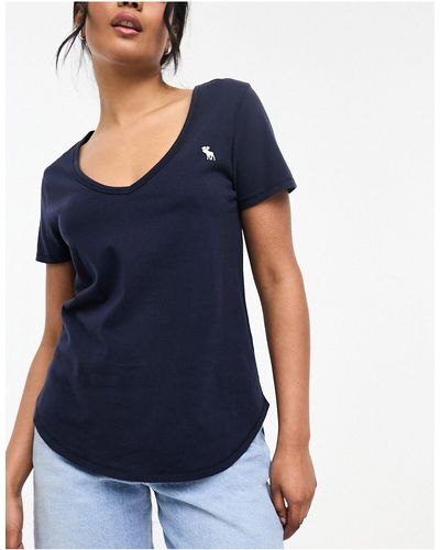 Abercrombie & Fitch – 3er-pack t-shirts - Blau